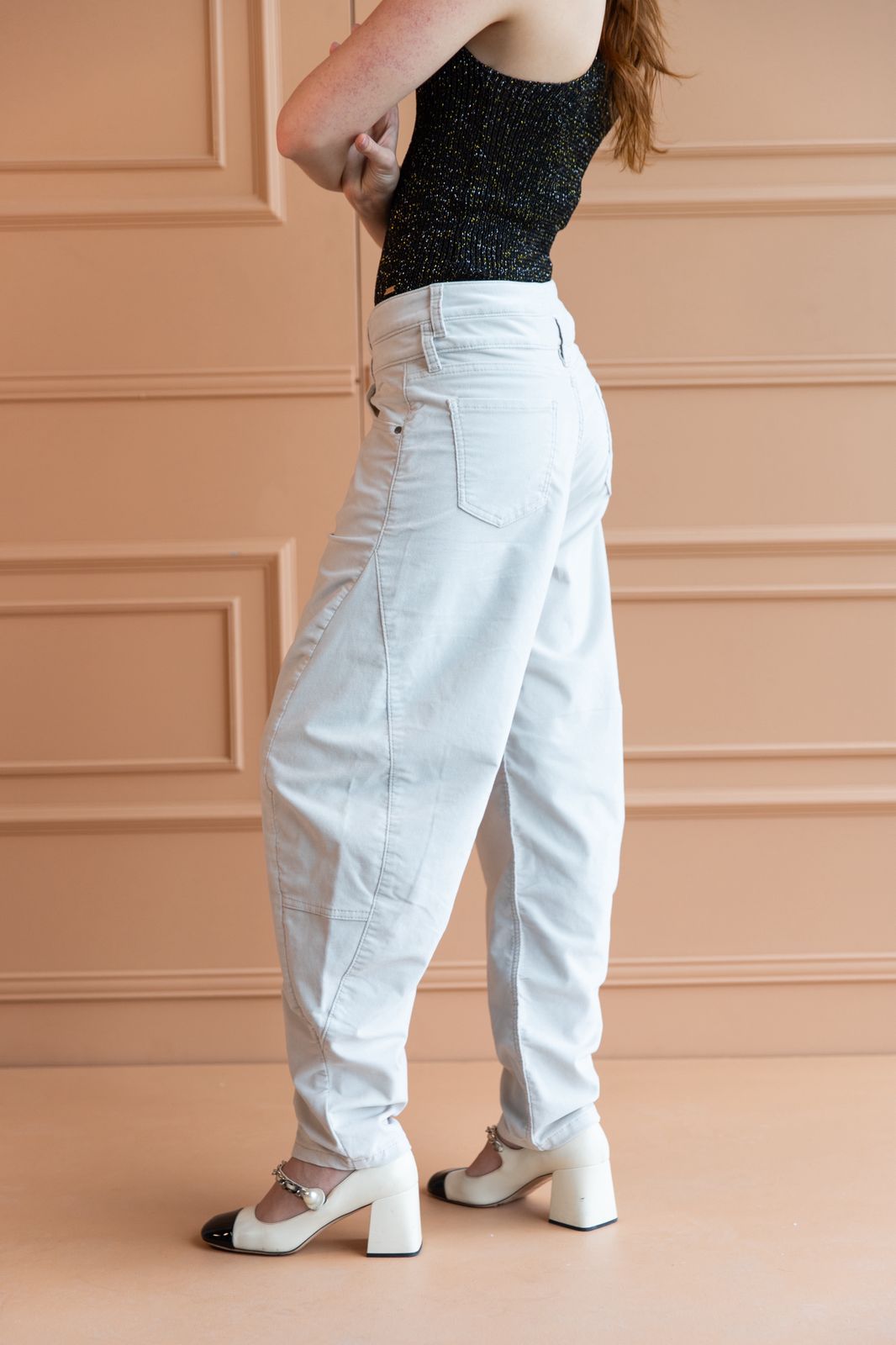 Jean Balloon Velvet Ivory