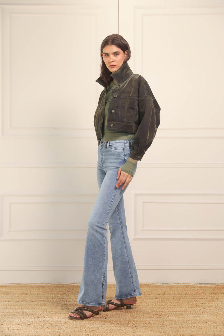Jean Leia Velvet Military - Flow