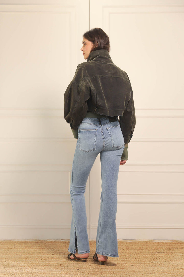 Jean Leia Velvet Military - Flow