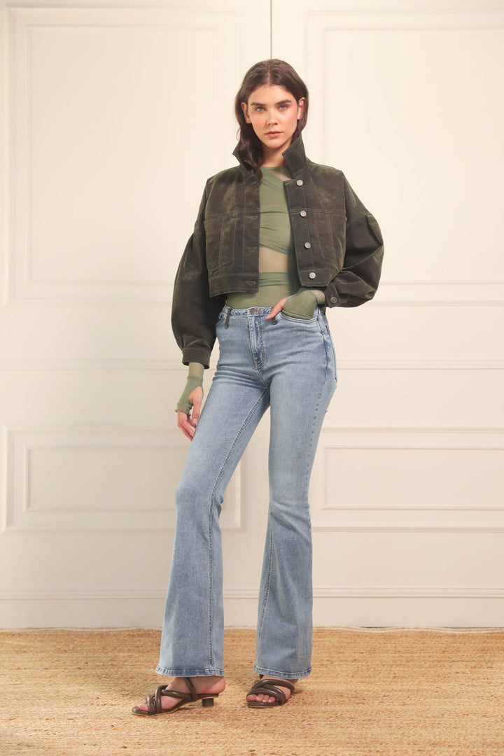 Jean Leia Velvet Military - Flow