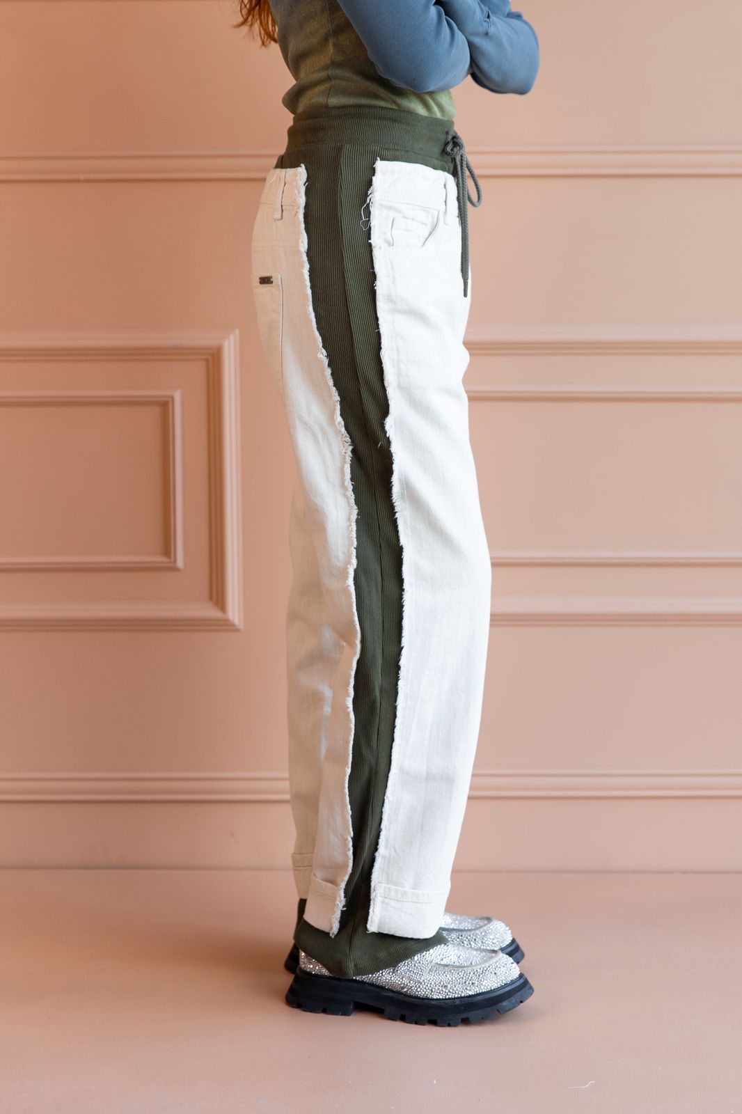 Pantalón Denim Jogger Military