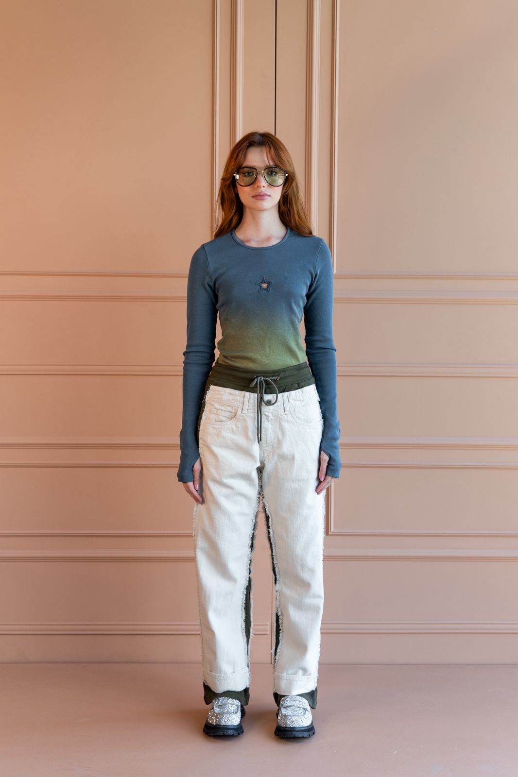 Pantalón Denim Jogger Military