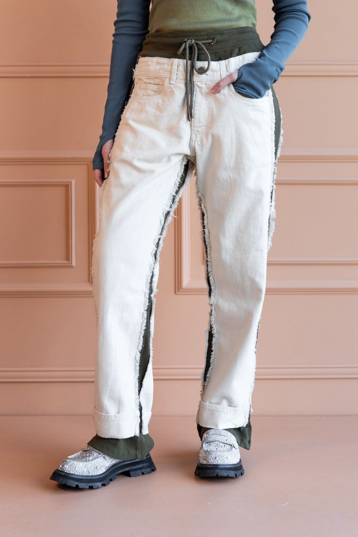 Pantalón Denim Jogger Military