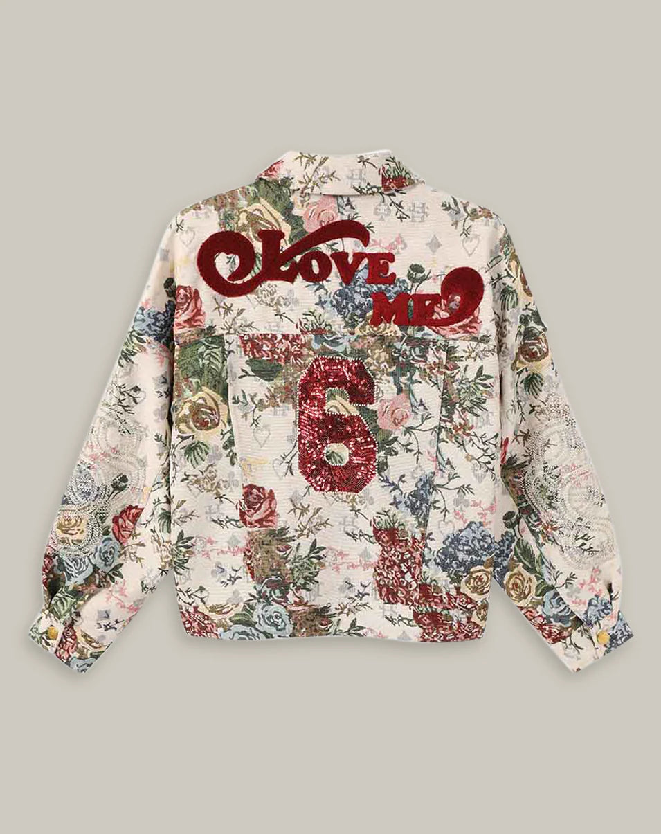 Noelle Jacquard Jacket Rose Red