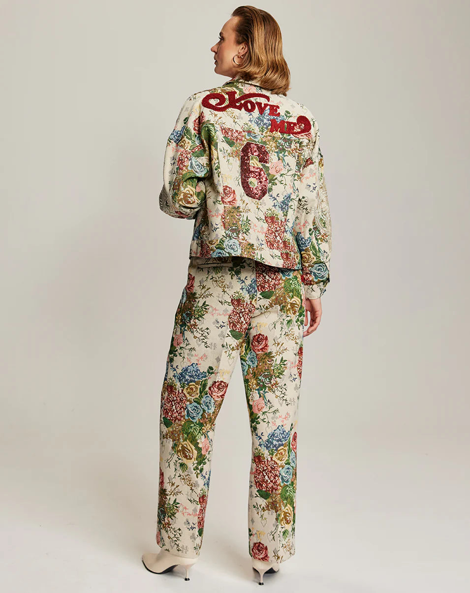 Noelle Jacquard Jacket Rose Red