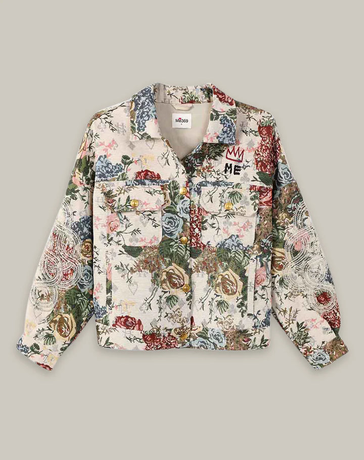 Noelle Jacquard Jacket Rose Red