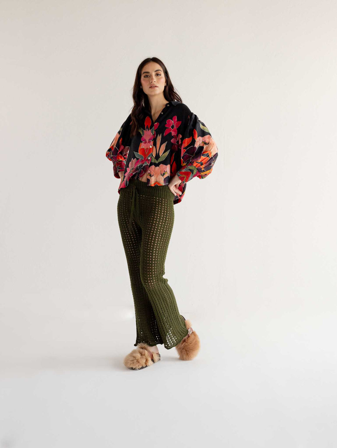 Pantalón Tejido Olive