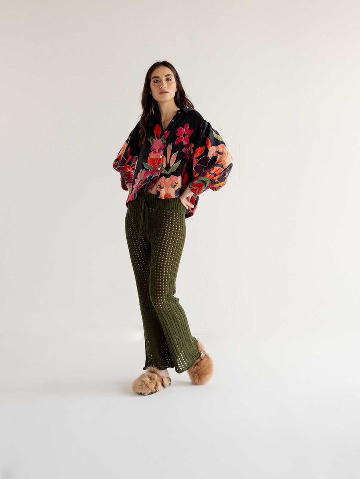 Pantalón Tejido Olive