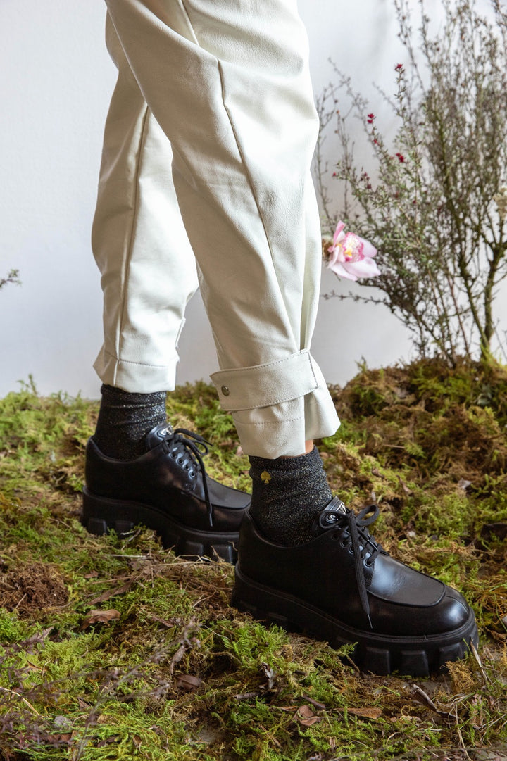 Pantalon Cuero Vegano Ivory