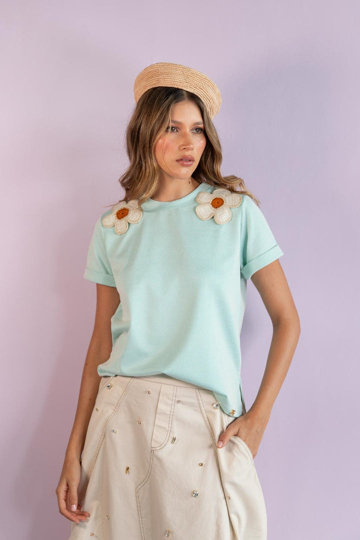 Top Daisy Aqua - Flow