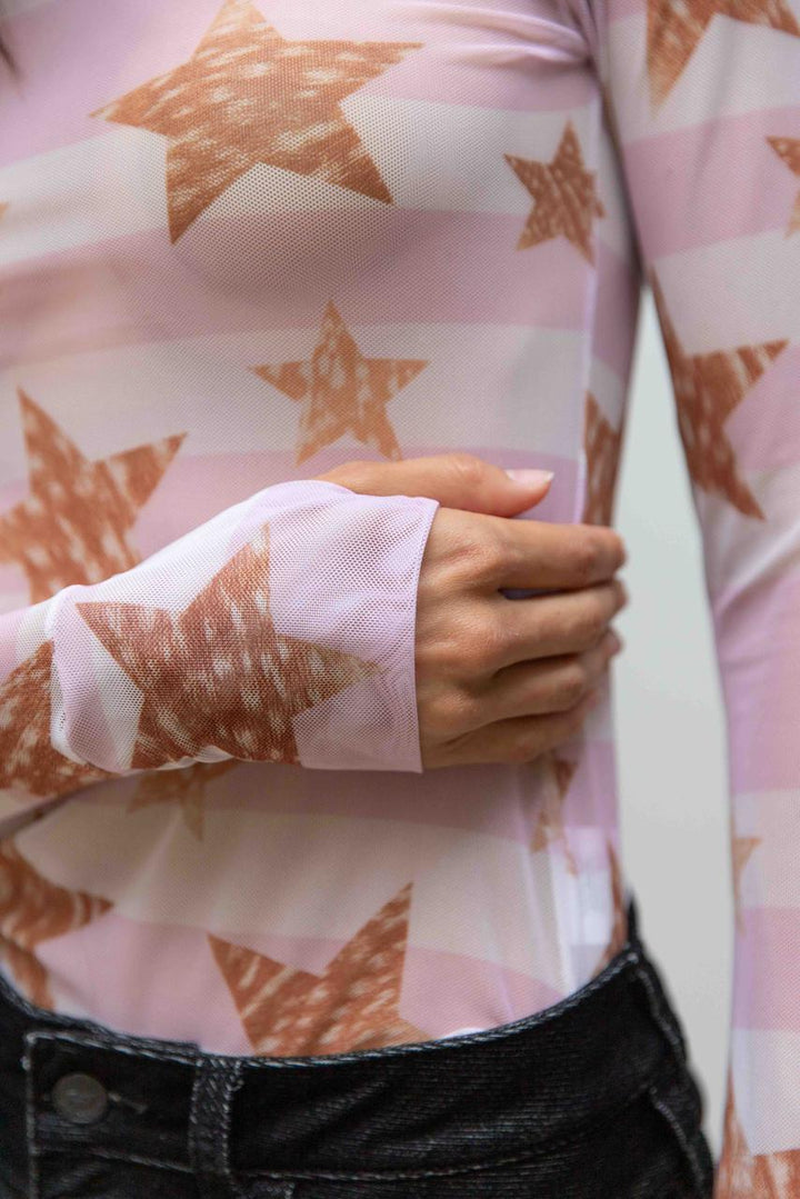 Top Mesh Sky Bubblegum