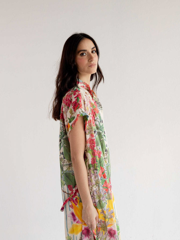 Vestido Oversize Floral Greek