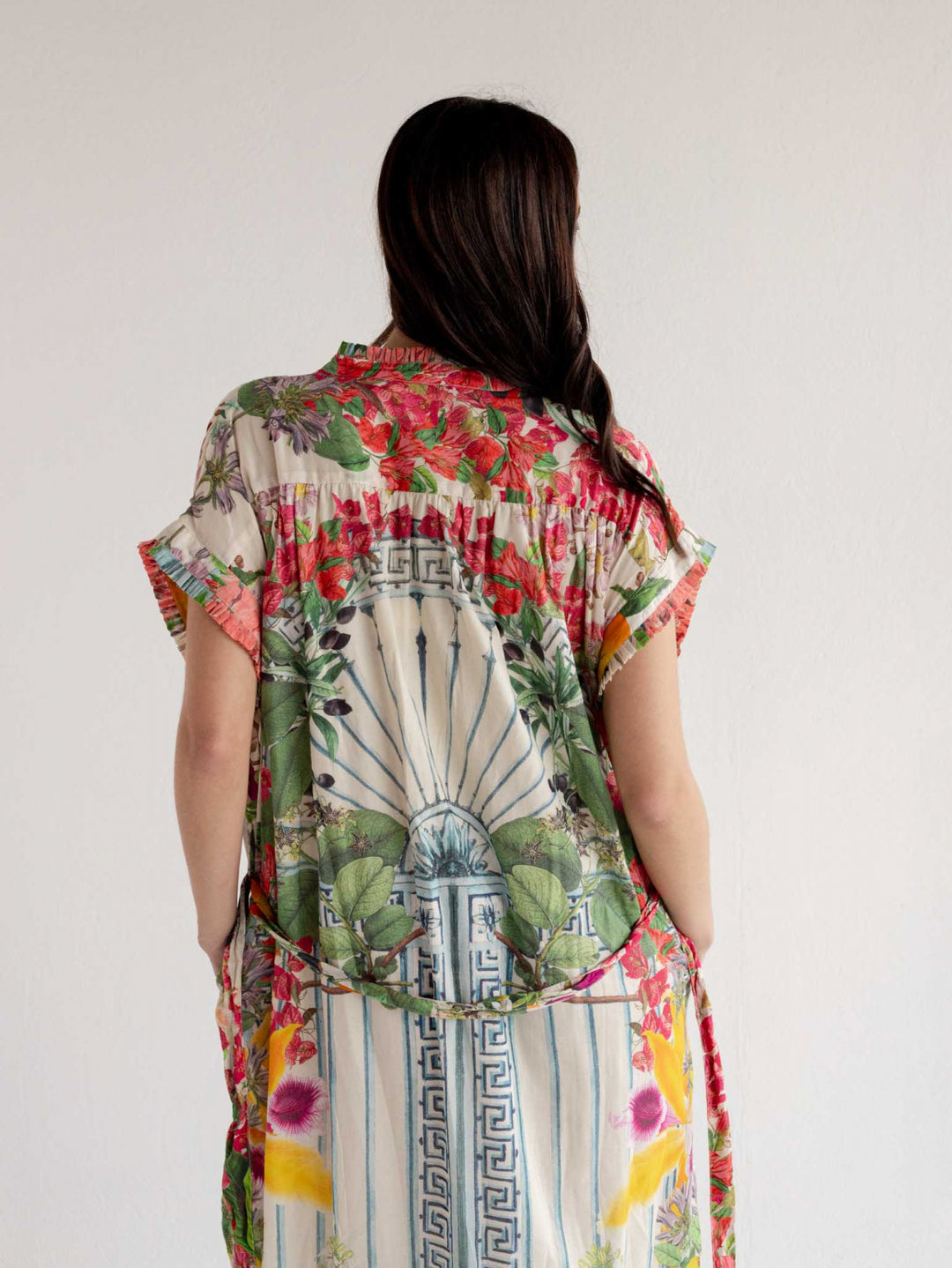 Vestido Oversize Floral Greek